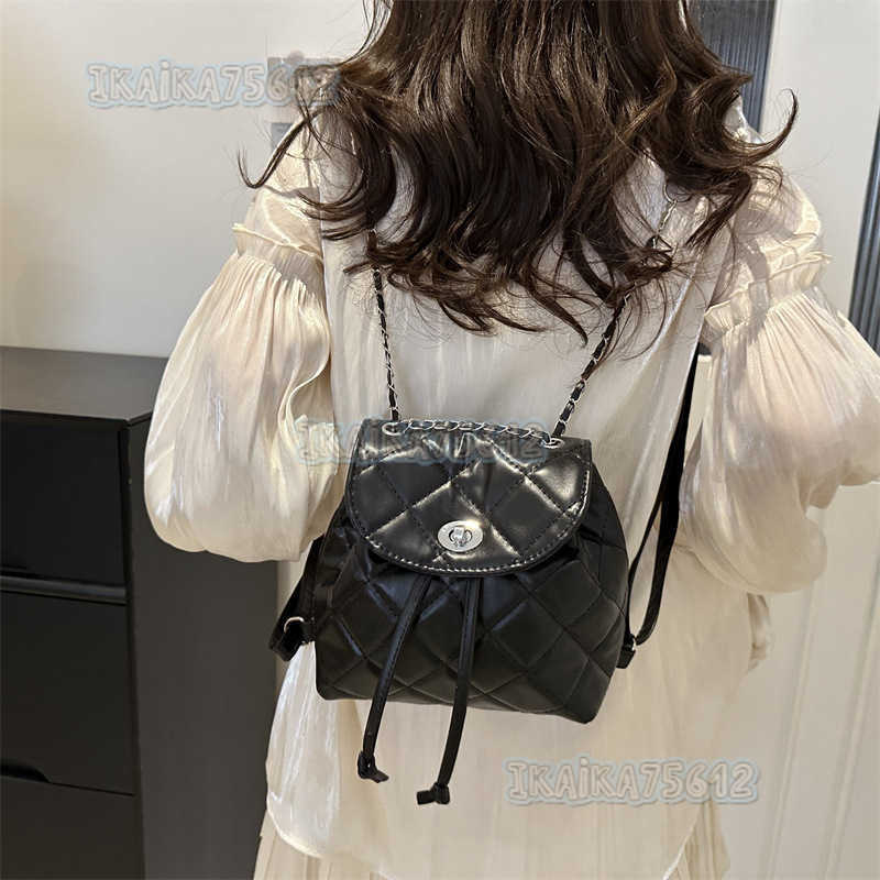 Style Casual Elegant Chain Handbag Small Backpack 2025 Spring Summer New Fashionable Personality Single Shoulder Crossbody Double Shoulder Bag H250804