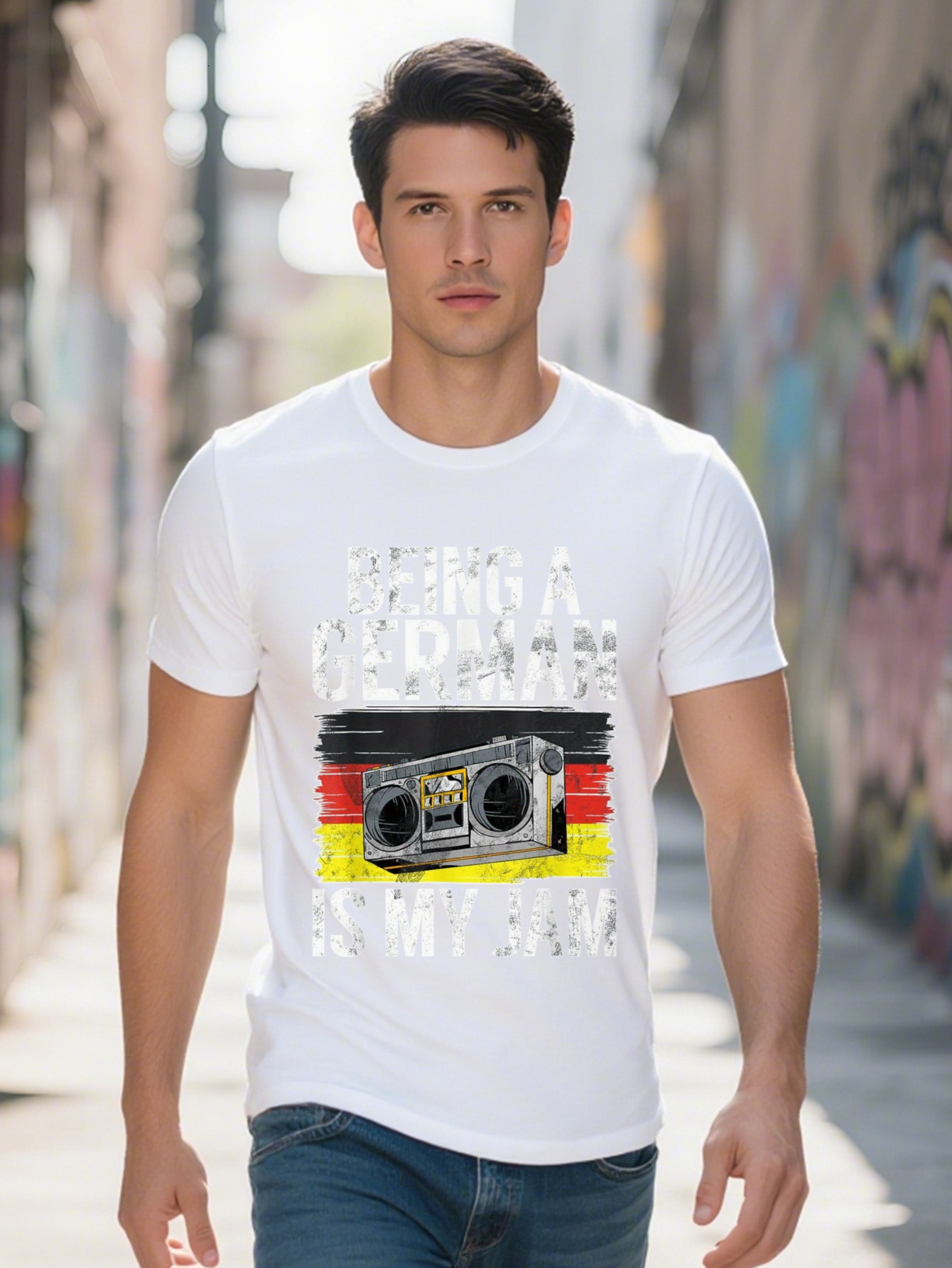 Being A Is My Jam Funny German T-Shirt cf717