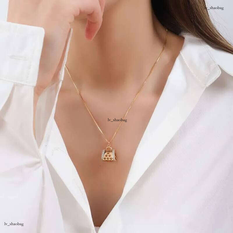 DHcollections French Light Elegant Necklace for Women Retro light style bag Pendant Personality Little Style