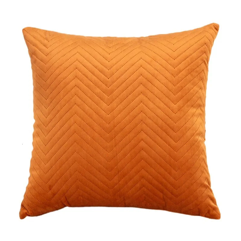 Luxury 45X45cm Square Orange pu Leather Cushion Cover Pillowcase Waist Pillow Cushion Covers Black White Houndstooth Pillow Case 250804