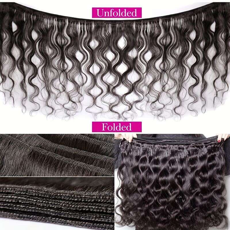 Brazilian Big Wavy Braid 100% Raw Virgin Strand Natural Color Hair Extensions Three-piece Set