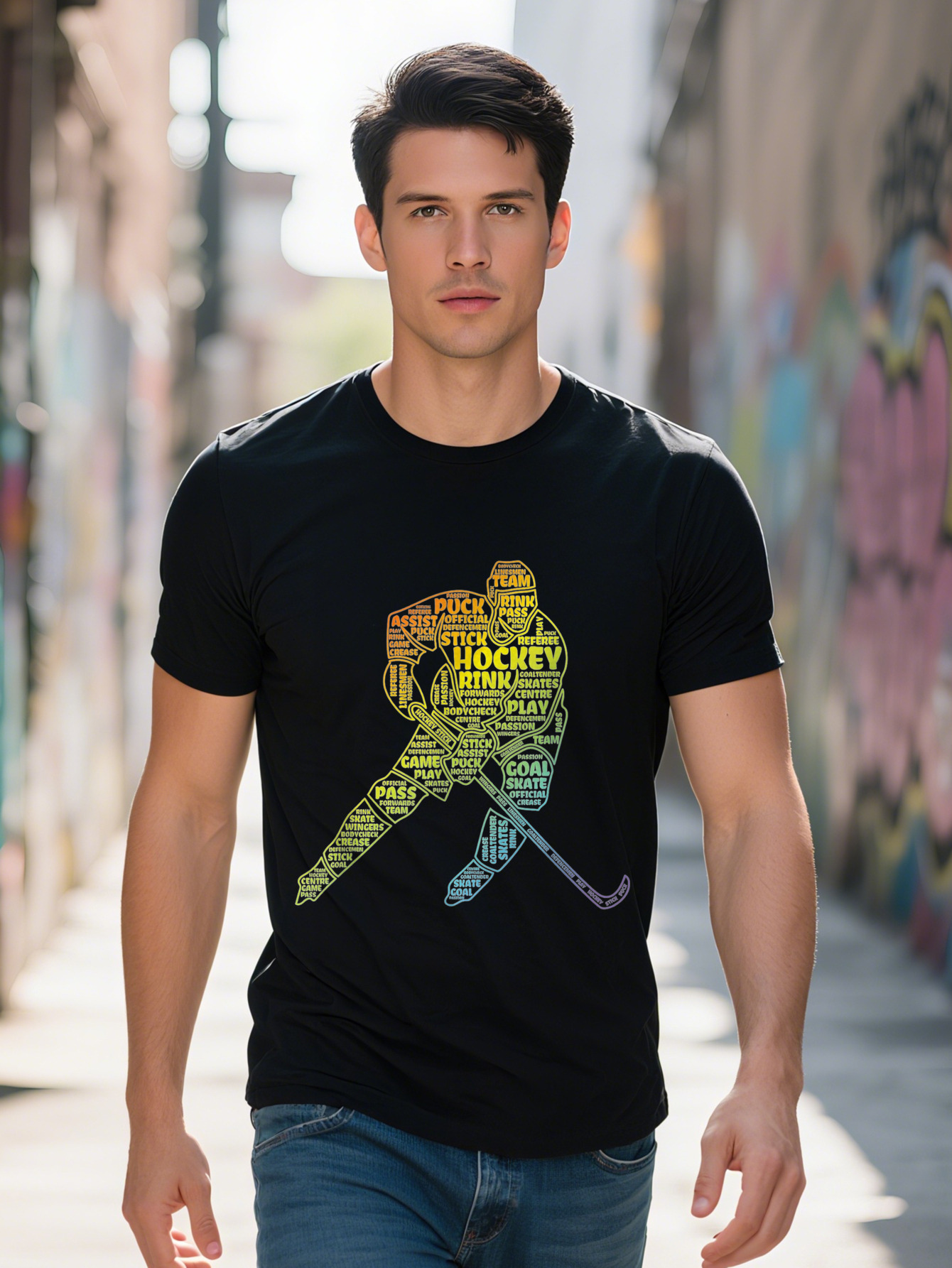 Men's G Cotton Ice Hockey Boy T-Shirt 47b8e
