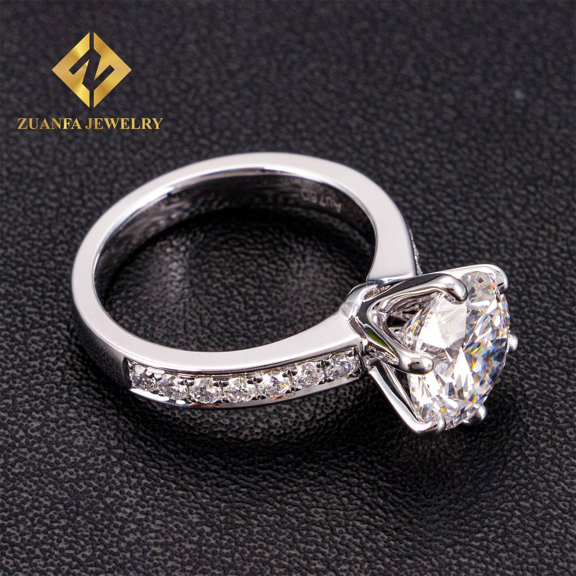IGI Certificates Classic 6 Claws 18k Real Gold Gorgeous Bridal Wedding Jewelry 3Ct E VS1 Lab Grown Diamond Engagement Rings