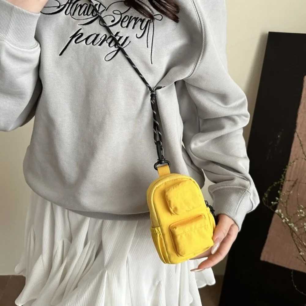 Nylon Hanging Neck Coin Purse Korean Style Multifunction Lanyard Crossbody Bag Hip Hop Mini Wallet Lipstick Earphone Bag Girl G250802