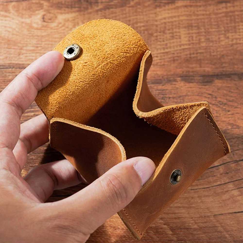Leather Snap Closure Wallet Mini Coin Purse Money Bag Vintage Key Holder G250802