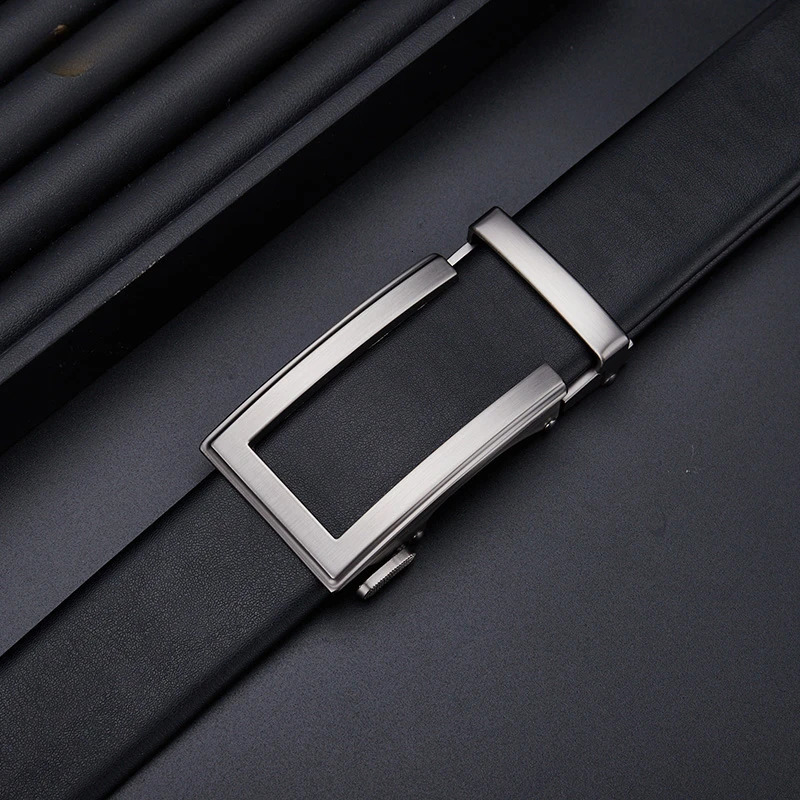 Fashion Men Genuine Leather Belt Automatic Buckle Adjustable Ratchet Belt Jeans Belt Formal Belt 250730