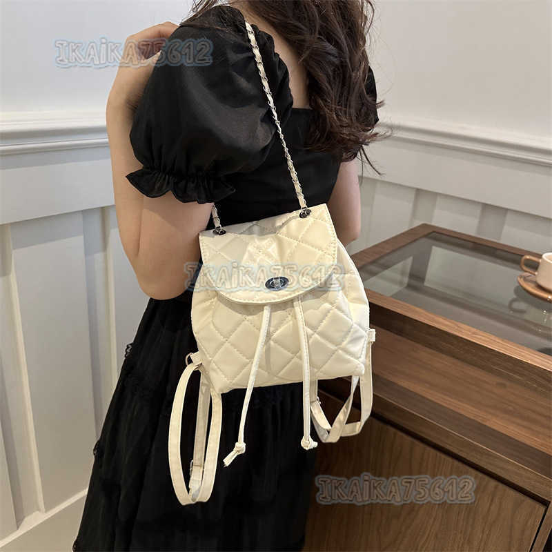 Style Casual Elegant Chain Handbag Small Backpack 2025 Spring Summer New Fashionable Personality Single Shoulder Crossbody Double Shoulder Bag H250804
