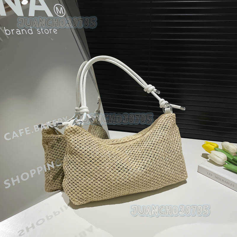 Handwoven Bag for Women 2025 New Trendy Fashion Tote Bag Straw Bag Versatile Large Capacity Shoulder Bag H250804