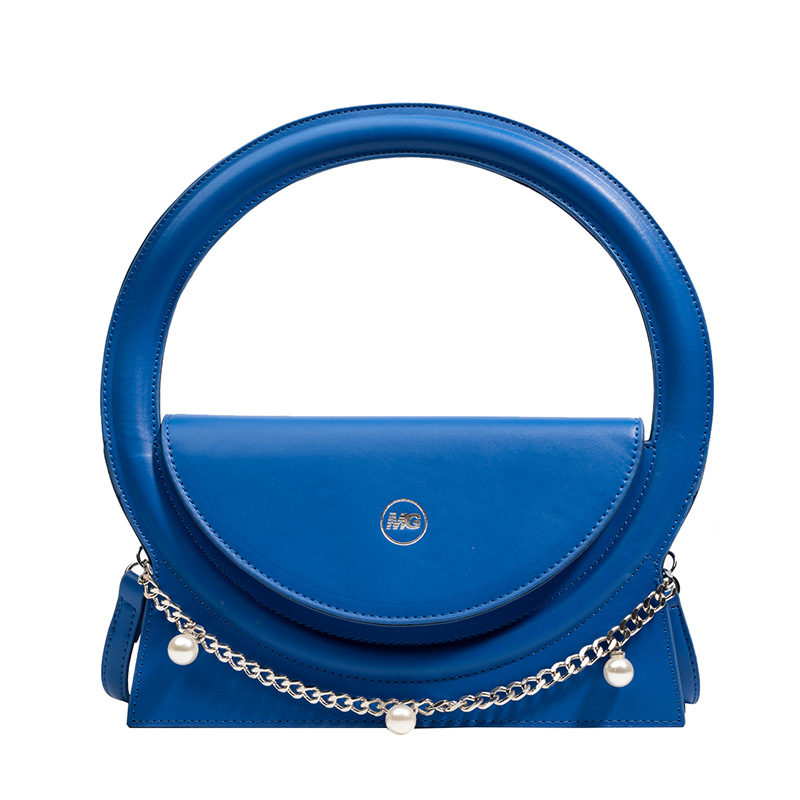 Trendy Female Chain-link Clutch Modern Handbag for Everyday Elegance