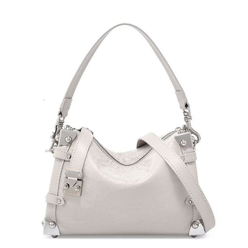2025 Women's Leather Bag, New Square Head Layer Crossbody Bag