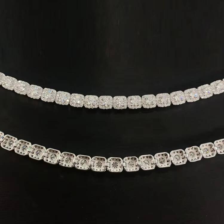 VOAINO New Trendy Tennis Bracelet 6MM VVS 9K 14K 18K Gold Customized Cluster Lab Grown Diamond Tennis Bracelet