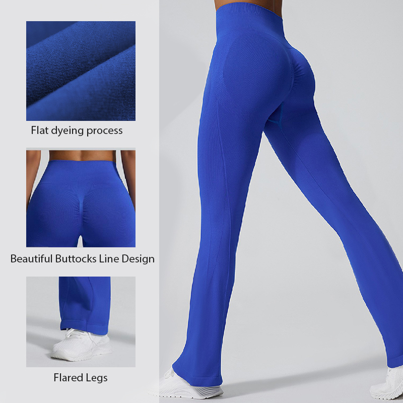 New summer arrivals! High-waisted, skin-tight, butt-lifting yoga flared pants, women's dance fitness outdoor slit pants.