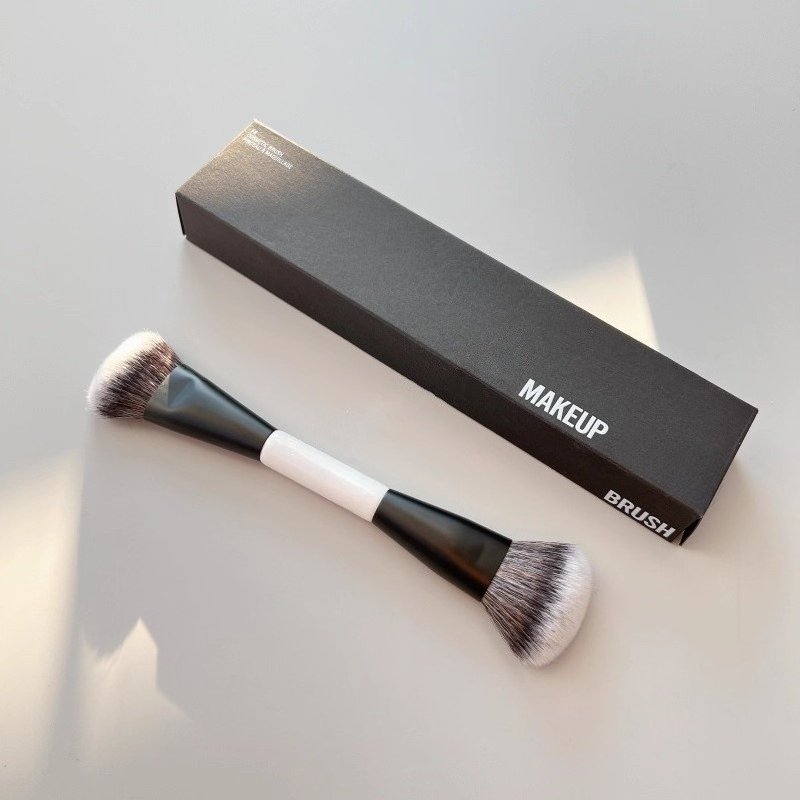 F4 Dual-Ended Foundation Face Brush Double-ended Powder Blush and Foundation Cream Contour Makeup Brush