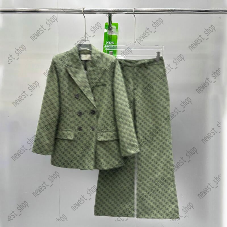 Womens blazers designer luxury tracksuits double breasted buckle Collar suit jacket women slim fit letter print Blazer women dress suit pants