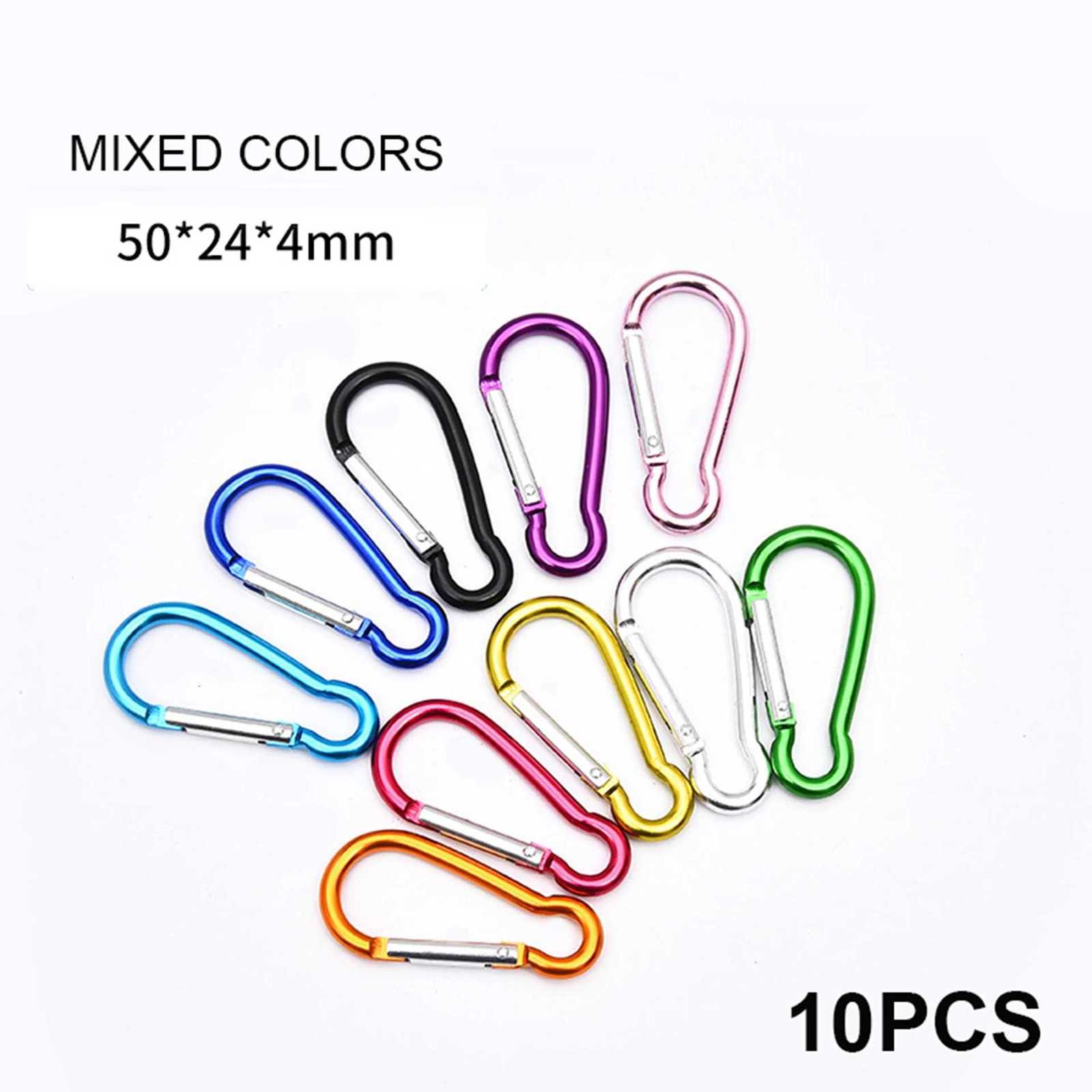 10PCS Small S Type D Gourd Round Star Heart Shaped 5cm Carabiner Set 10pcs Hook Clips Keychain G250802