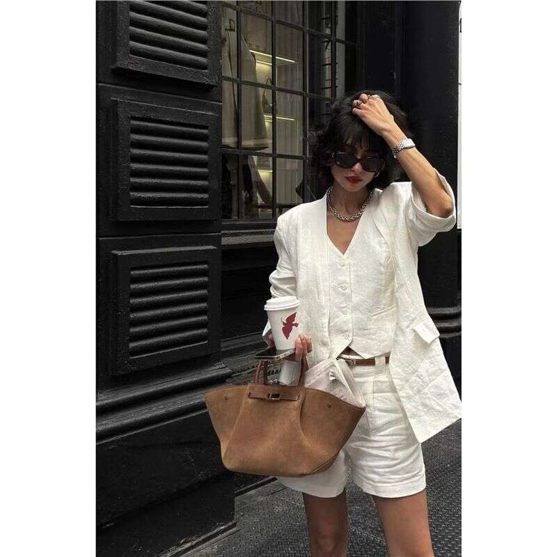 Demellie Wing Autumn Winter Suede Tote Large Capacity Shoulder Handbag Underarm Bag For Women