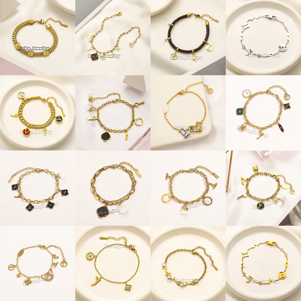Fashion bracelet classic letter bracelet leather bracelet Cuban bracelet suitable for men and women bracelet birthday party gift