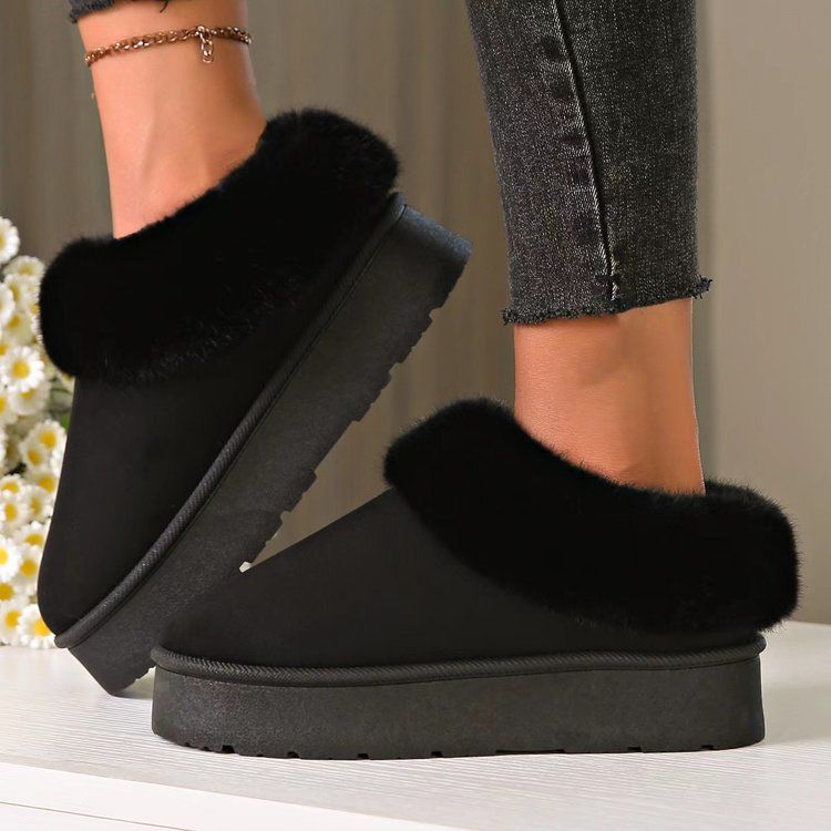 Women's Snow Boots New Korean-Style Winter 2025 Collection Versatile Plush Cotton Shoes Women Short Tube Lined For Warmth