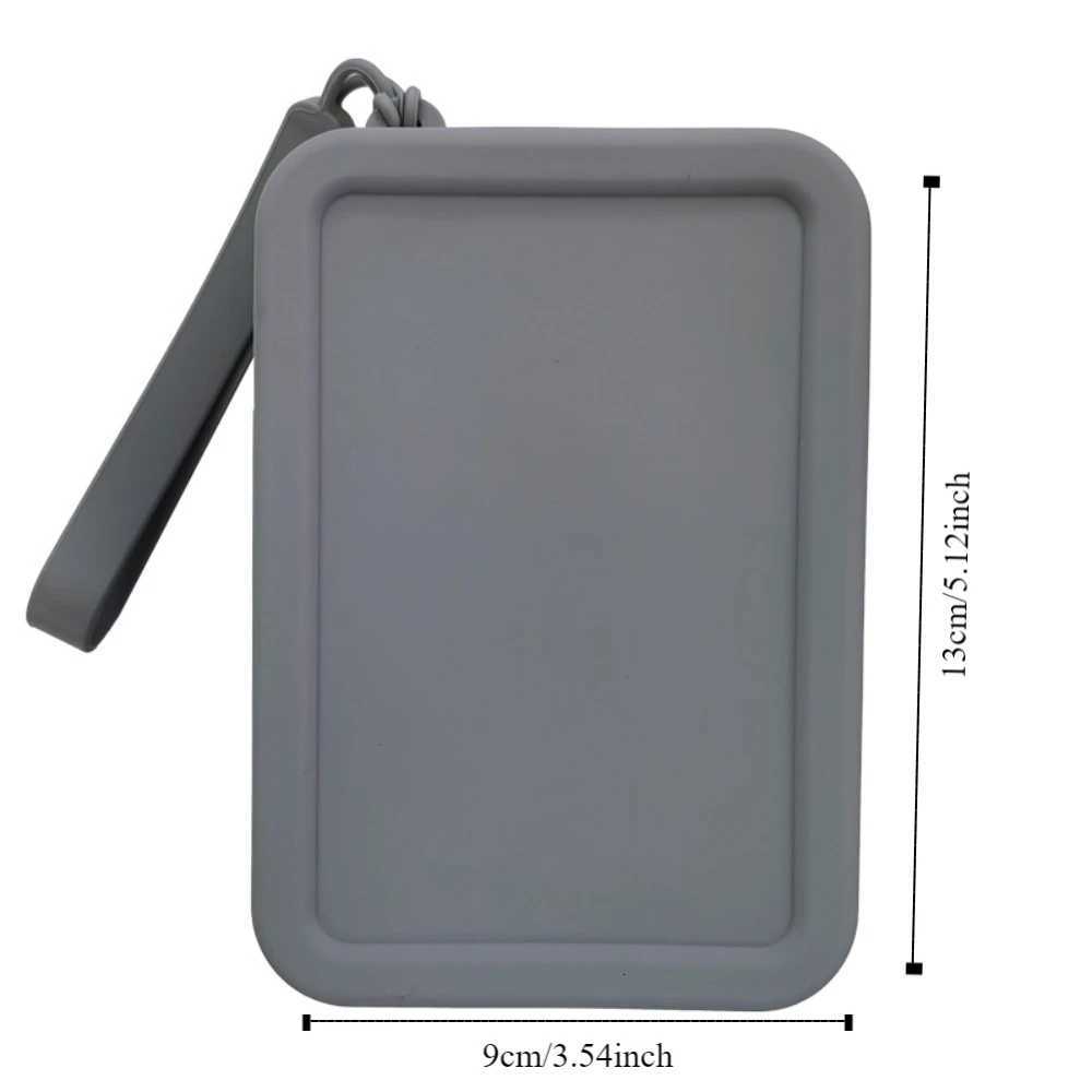 Morandi Color Silicone Cosmetic Bag Rectangle Coin Purse Multifunction Storage Bag Makeup Brush Holder Large Capacity G250802