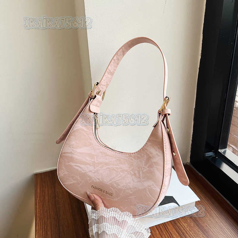 Niche Design Bag for Women 2025 New Fashionable Versatile Shoulder Underarm Bag Super Popular Handbag Crescent Bag H250804