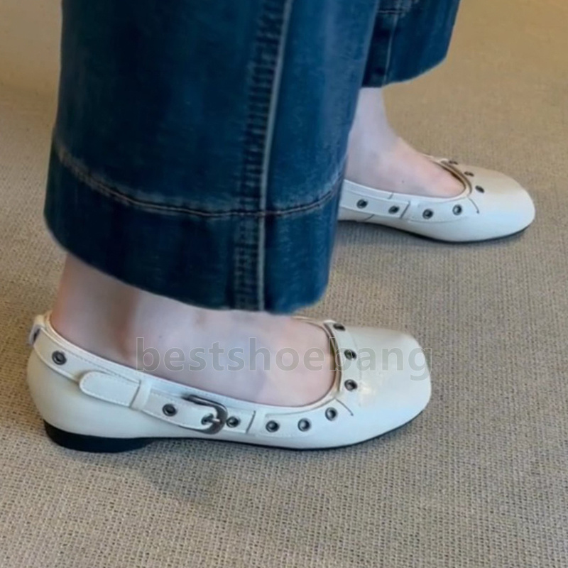fashion loafers designer shoes ballet flats low heels round toe mary jane shoes comfortable leather durable soft-soled casual dress shoes