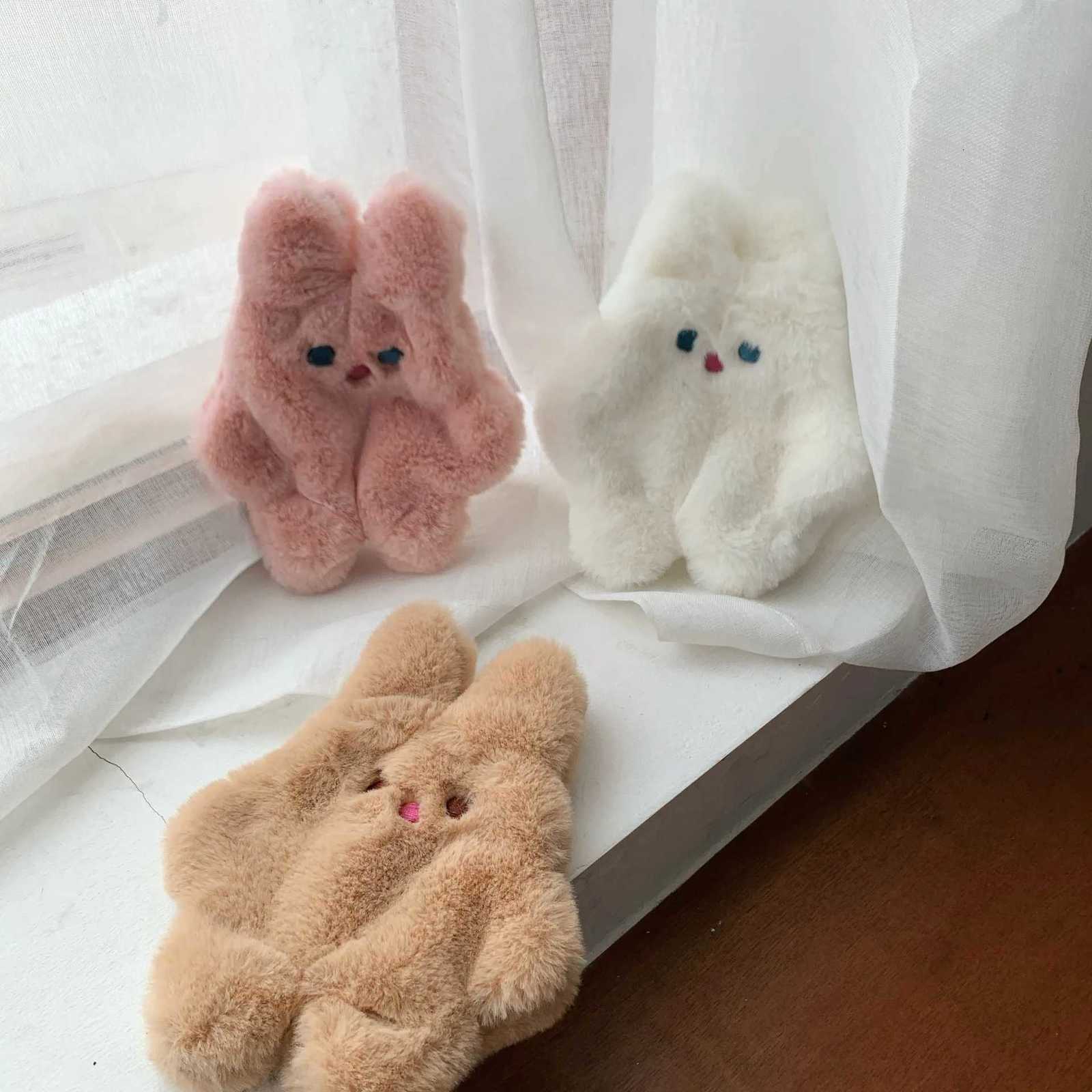 Ins Plush Rabbit Coin Money Bags Mini Cute Card Keys Case for Children Gifts Pouch Zipper Animal Bags Lipstick Earphone Storage G250802