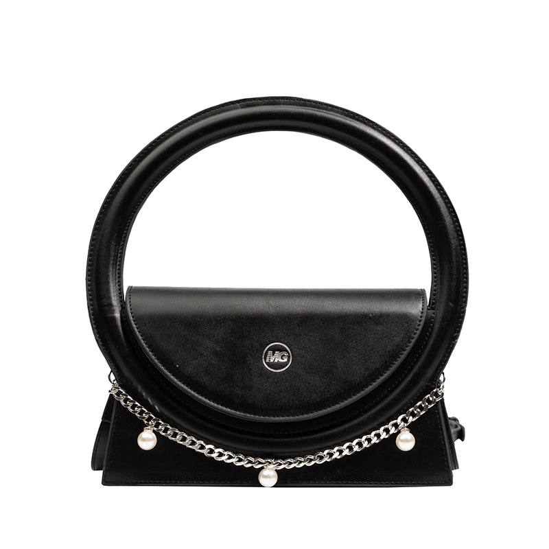 Trendy Female Chain-link Clutch Modern Handbag for Everyday Elegance