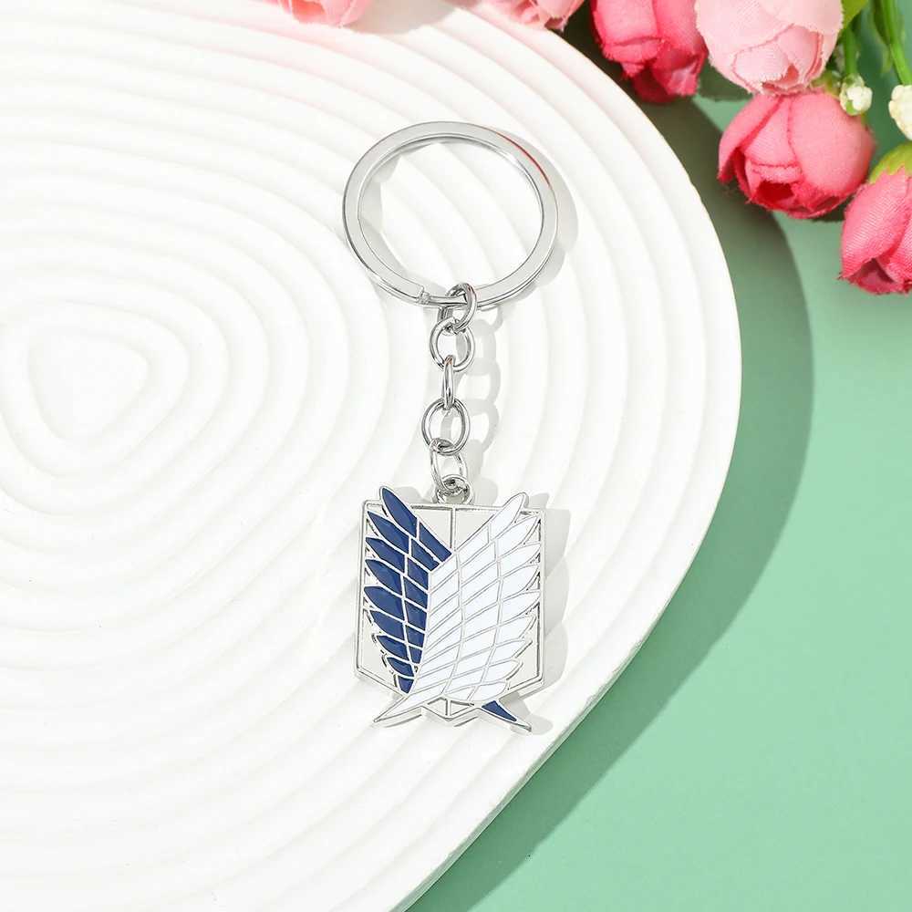 Anime Attack on Titan Enamel Badge Pendant Decoration Metal Keychain for Women Men Jewelry Accessories Gift G250802