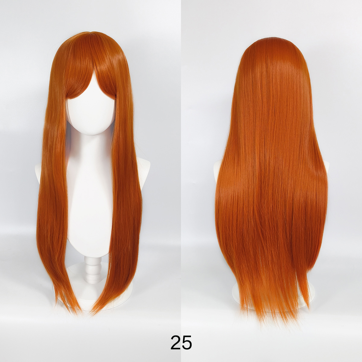 Japanese-style multi-color long straight hair, air-style fringe to shape the face, wig for cosplay, full head coverings