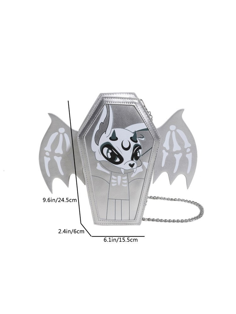 Designers Bag Coffin And Sweet Cool Bat Wing Personalized Chain Halloween Funny Ghost Shoulder Bag
