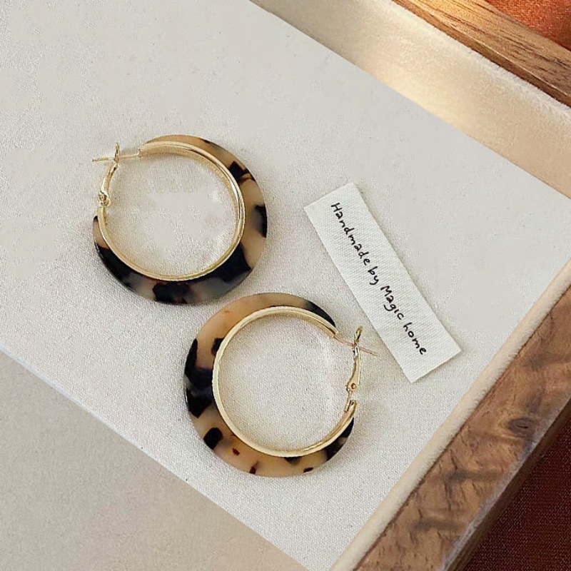 Euro American Leopard Print Hoop Earrings for Women New Trending High End Statement Ear Jewelry Bold Stylish