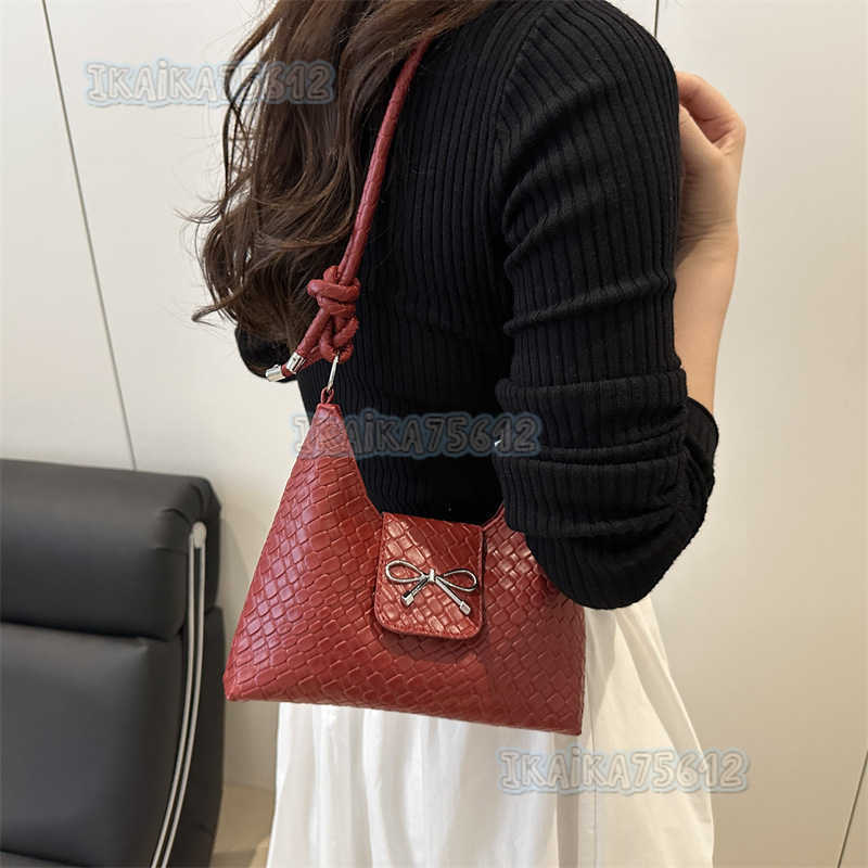 Large Capacity Casual Underarm Bag 2025 New Solid Color Fashion Style Simple Bowknot Single Shoulder Crossbody Womens Bag H250804
