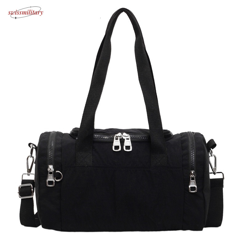 Korean Style Single Shoulder Fashion Casual Simple Large Capacity Trendy Women's Sports Bucket Pillow Bag Lightweight swissmilitary
