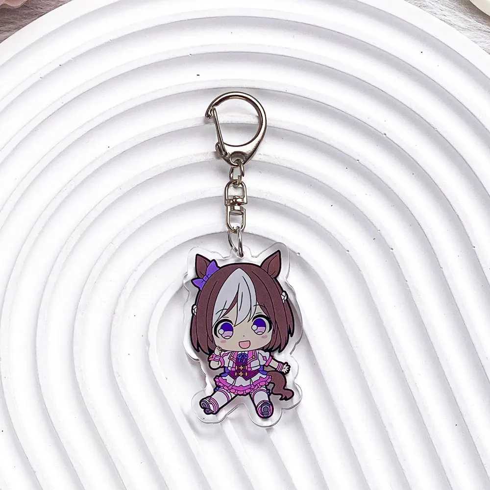 Anime Characters Pretty Derby Acrylic Car Keychain Accessories Special Week Bag Charm Cute Backpack Pendant Gifts For Friends G250802