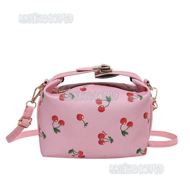 Fresh Cherry Print Stylish 2025 New Summer Cute Trendy Sweet Fashion Crossbody Shoulder Bag H250804