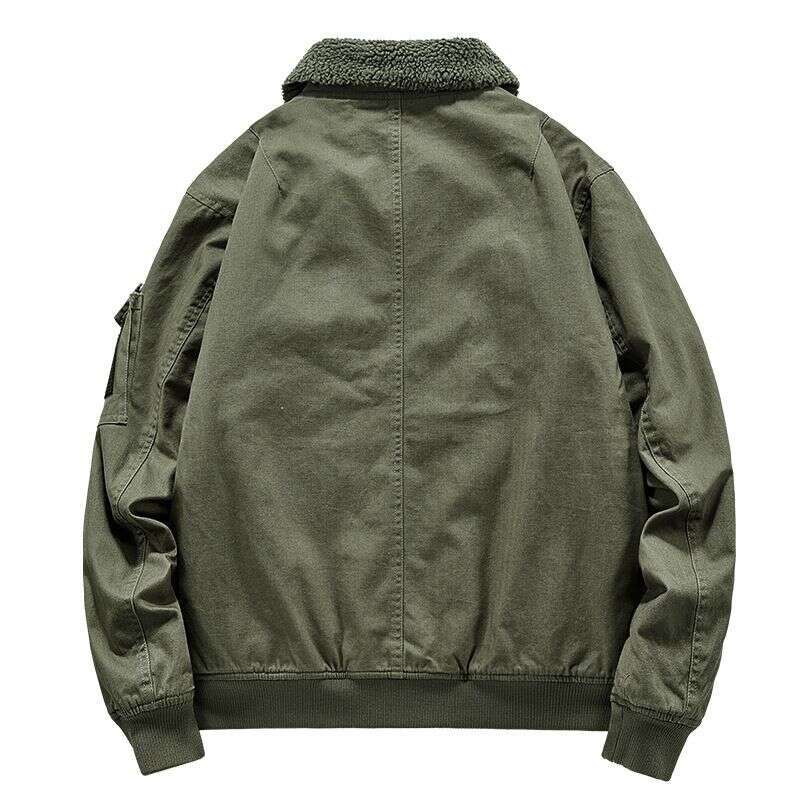 For Men In Autumn And Winter, Pilot With Thick Veet, American Workwear, Lamb Wool Cotton Jacket