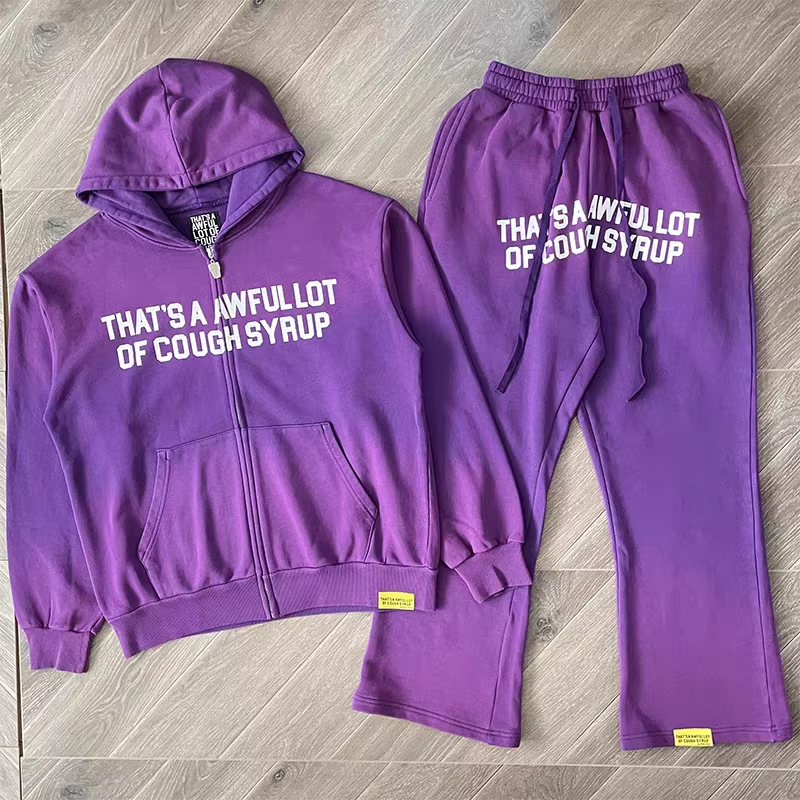 Cardigan Zipper Hoodie Pullover Men Women Best Quality Streetwear Hooded Sets Pants