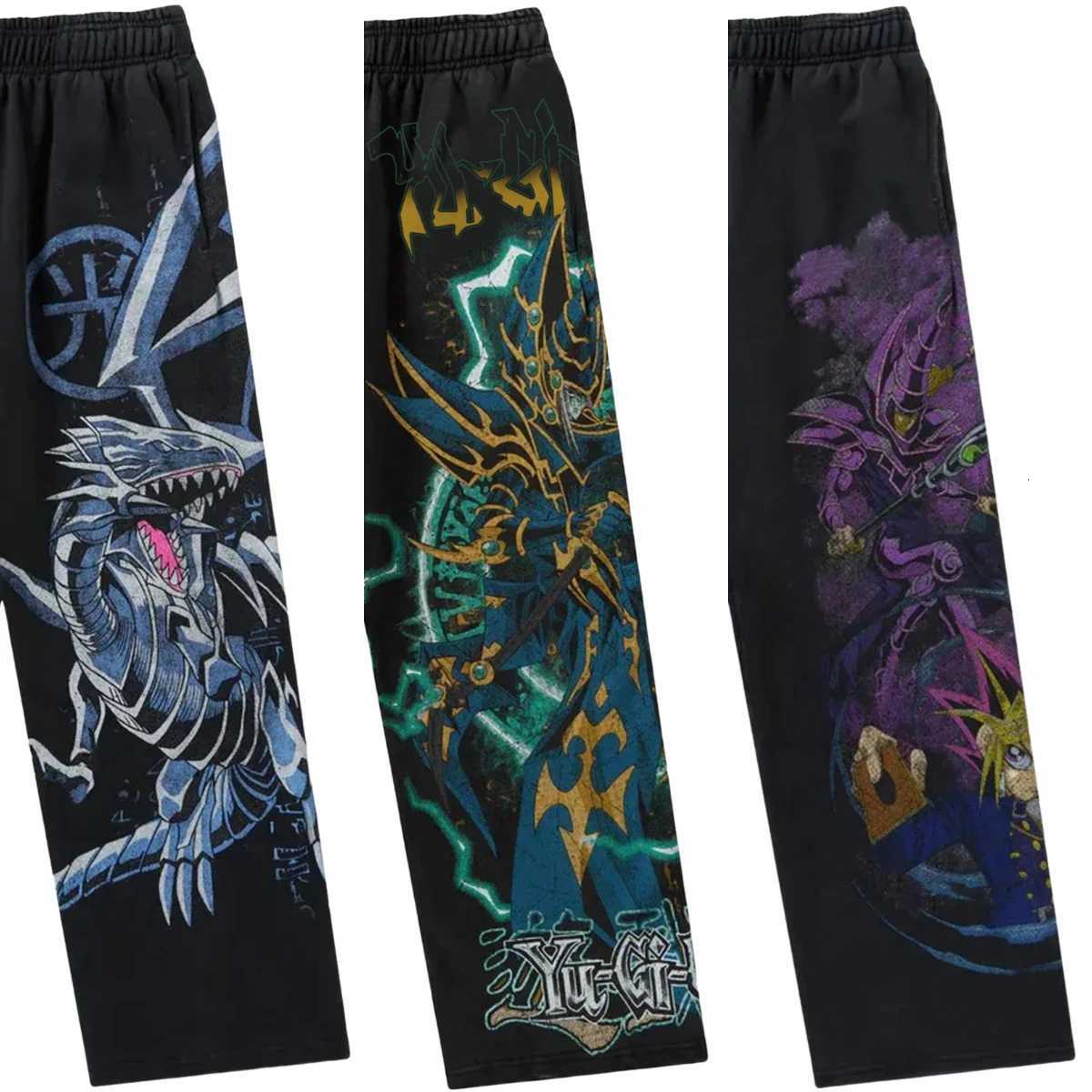 American Anime Cool Sweatpants Gym Fitness Running Stretch Collaboration Jogger Cotton Print Wide-Leg Casual Pants Men Clothing X250804