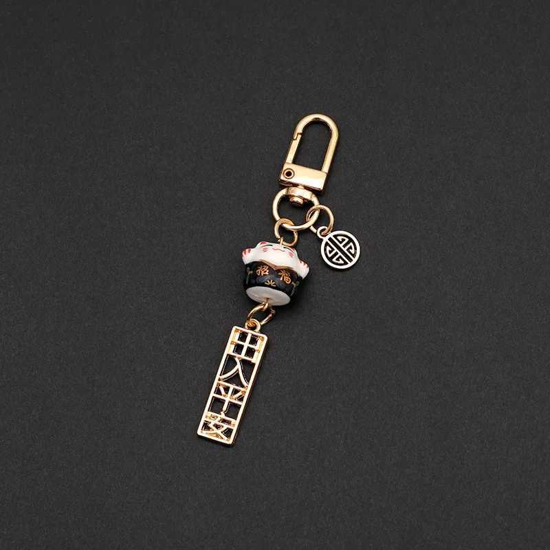 ute Japanese Lucky Cat Keychain Cartoon Fortune Cat Keychain Car Bag Pendant Mobile Accessories Couple Gift G250802