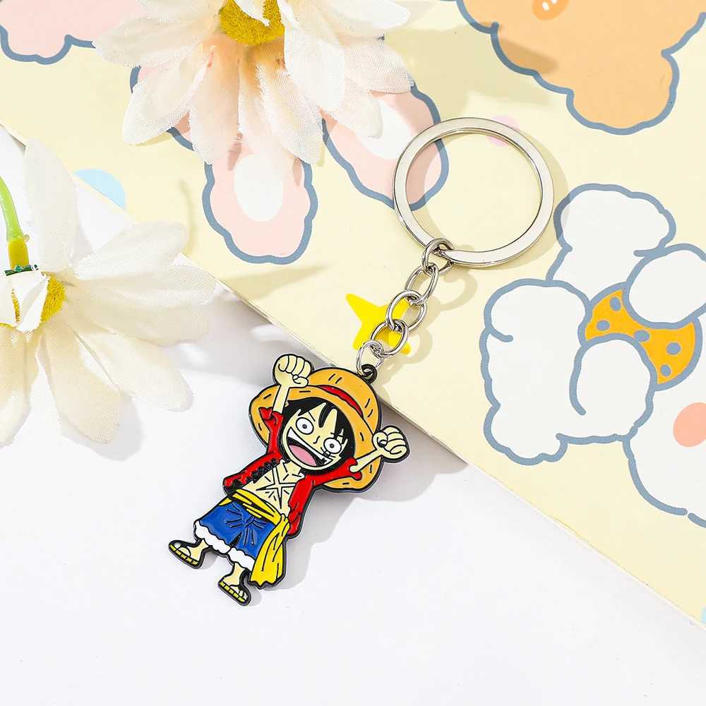 Popular Cartoon Anime One Piece Keychain Cute Anime Figure Luffy Travel Backpack Pendant Accessories Fashion Pendant Keychain G250802
