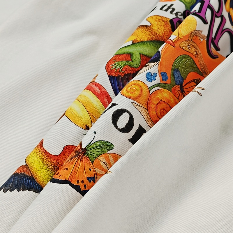 Autumn Seasonal Clothing: Durable Cotton Blend Pullover for Both Genders Featuring Unique Print Choices