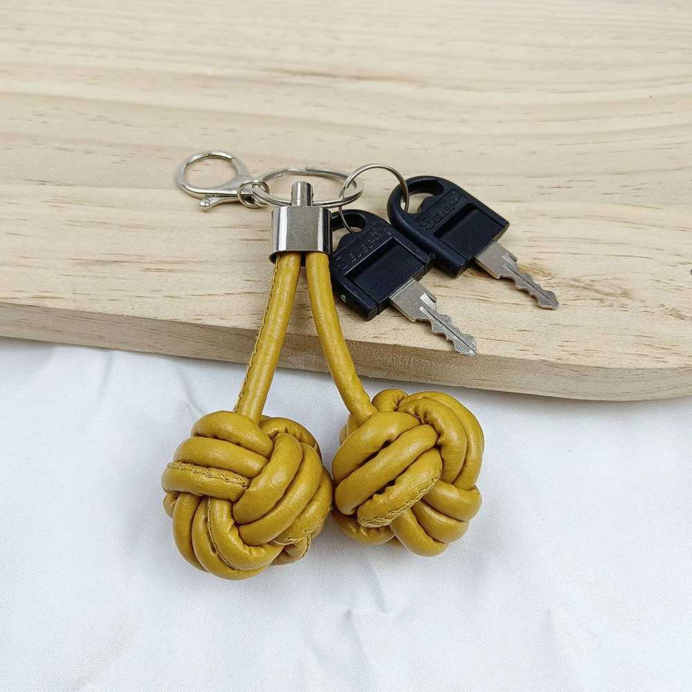 Hand Woven Rope Monkey Fist Pendant With Hanging Buckle Solid Color Bag Hanging Decoration Fashion Bag Hanging Accessory Gift G250802
