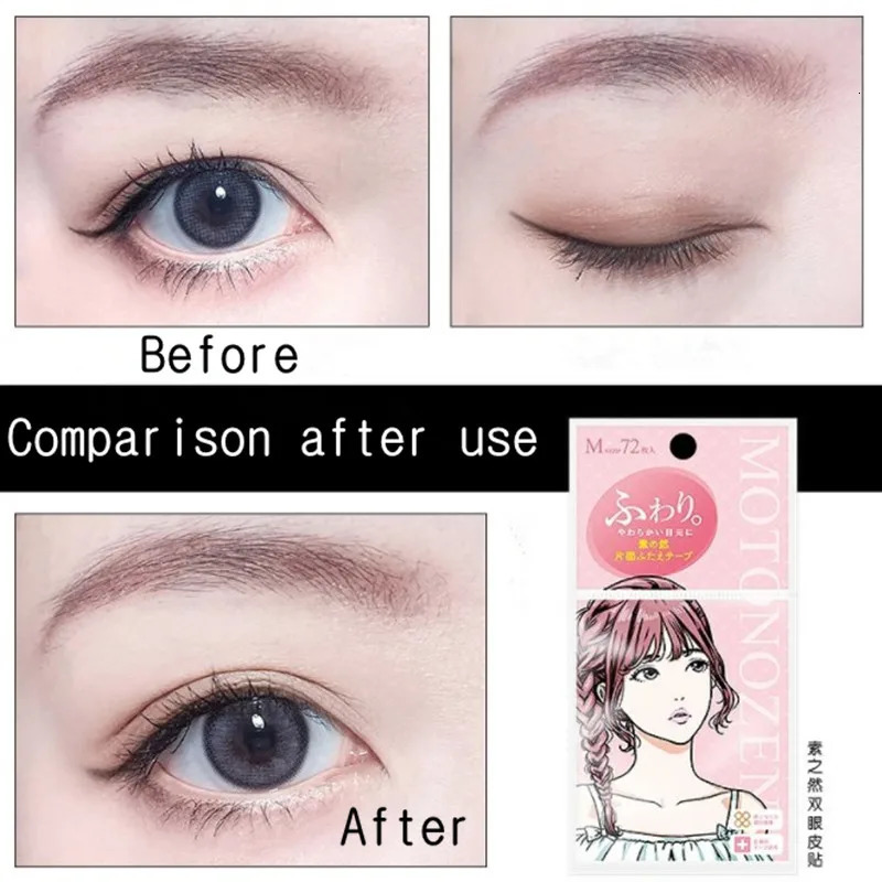 MOTONOZEN Invisible Double Eyelid Tape Natural Looking Waterproof Easy to Apply Eye Stickers Enlarge Eyes Beauty Tool 250730