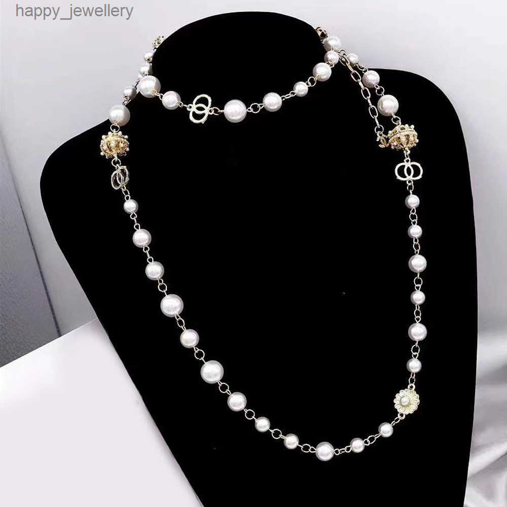 High Quty Designer Pendant Neckles Choker Crystal Letter Pendants Pearl Chains Womens Stainless Steel Chain Wedding Jewelry Gifts 103726 - 103759 T250804