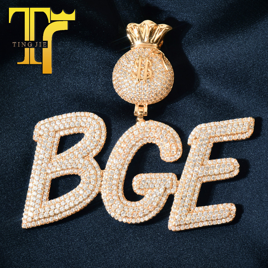 Hip-Hop Tingjie New Dollar Sign Buckle Fat Body Letter DIY Splicing Necklace Fashion Trendy Jewelry250222