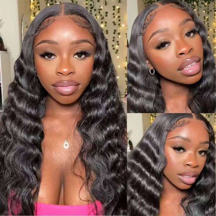 Human Hair Wigs Remy 13x4 Lace Wig 8''-30'' Colored Curly Pre Plucked Deep Wave Brazilian Ginger Orange Long