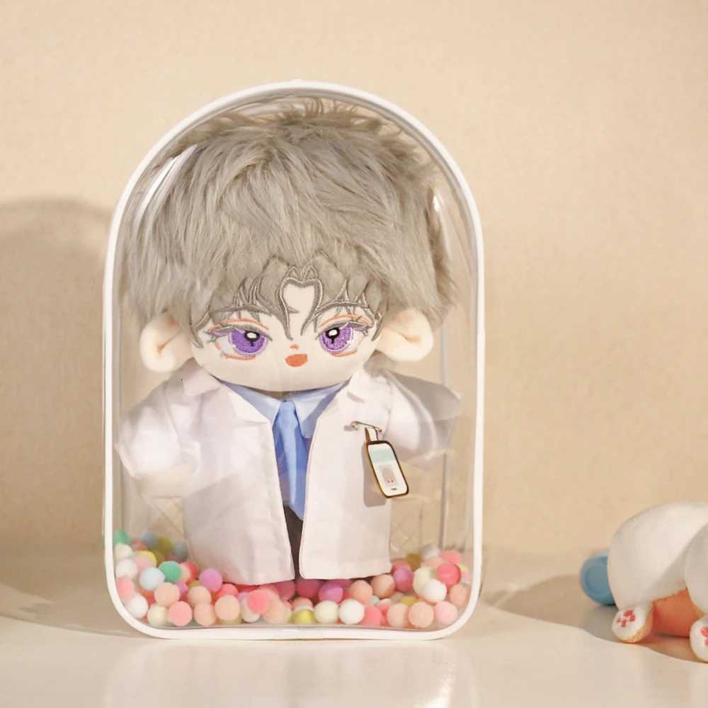 20cm Plush Doll Out Bag PVC Transparent Cotton Doll Transparent Display Pouch Clear Storage Case for Anime Cartoon Dolls G250802