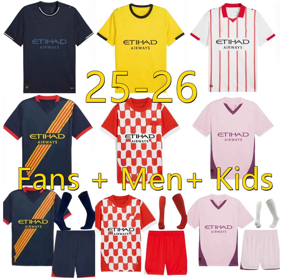 25 26 girona Fans Soccer Jerseys STUANI BRYAN ABEL RUIZ MIOVSKI Kit DANJUMA TSYGANKOV ASPRILLA HERRERA PORTU BEEK 2025 2026 Men football shirts kids kits