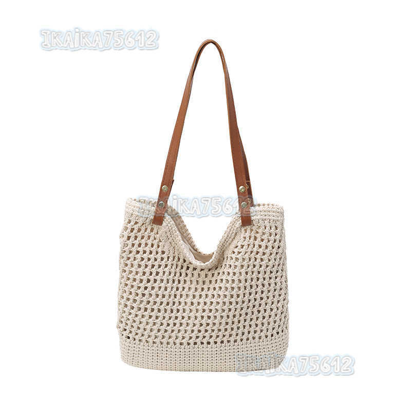 Woven Straw Bag for Women Large Capacity 2025 New Model Single Shoulder Commuter Beach Vacation Tote Bag H250804