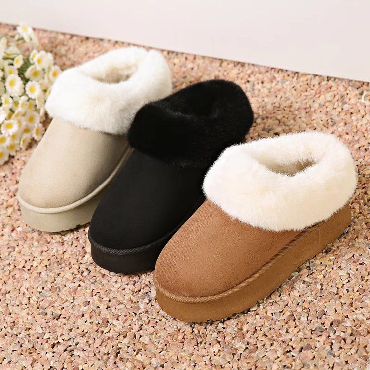 Women's Snow Boots New Korean-Style Winter 2025 Collection Versatile Plush Cotton Shoes Women Short Tube Lined For Warmth